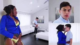 Siyahi Milf Osa Lovely, Juan El Caballo Loco Tarafından Beyaz Aletini Okşarken Yakalanıyor.