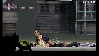 Hentai Oyunu, Sarışın Bir Kızın Zombileri Becerdiğini Ve Yüzüne Boşaldığını Gösteriyor