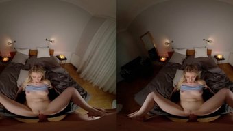 Göğüslü Sarışın Melody Marks, Vr Sürüşü Ve Oral Seksin Tadını Çıkarıyor