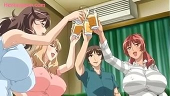 Büyük Göğüslü Hentai Bebek Oral Zevk Veriyor