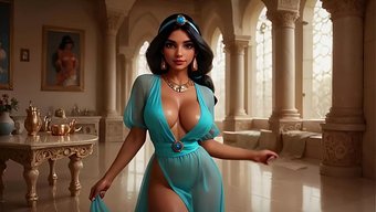 Prenses Jasmine, Aladdin’in Kocaman Aletiyle Hem Amını Hem De Götünü Delik Deşik Ettiriyor.