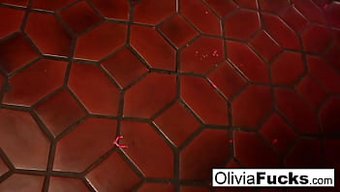 Olivia Austin'In Noel Solosu, Kendini Tatmin Ve Güzel Büyük Göğüslerle.