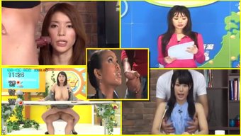 Japon Tv Sunucuları Ve Haber Okuyucuları Sıcak Bir Bukkake Aksiyonunda