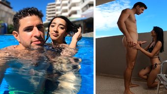 Latina Fahişe Havuzdan Alınıp Otel Odasında Sikişiyor