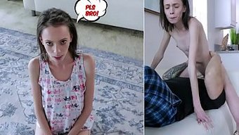 Amatör Genç Aria Haze, Küçük Vücudunu Spermlerle Kaplıyor