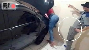 Amatör Brezilyalı Çift, Halka Açık Bir Atölyede Çılgınca Eğleniyor