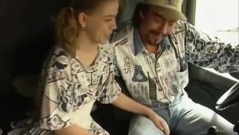 Retro Alman Kamyon Şoförü Anja Rochus, Vintage Porno Videosunda