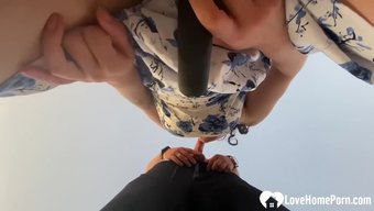 Açık Hava Solo Oyun, Seks Oyuncakları Ve Gizli Kamera Ile.