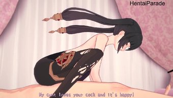 Genshin Impact'Ten Mona'Nın Pantolon Çoraplı Pov Hentai Videosu