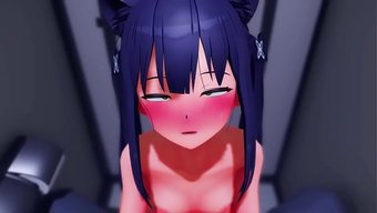 Azgın Kız Xuelin, Bir Adamla 3d Animasyonda Sikişiyor.