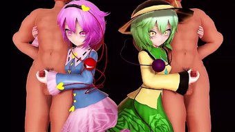 Komeiji Kardeşlerin Erotik Karşılaşmasının Hentai Videosu